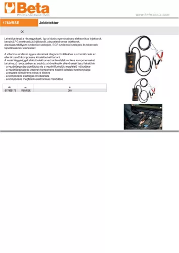 Beta 1760/RSE  Jeldetektor