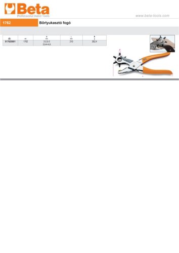 Beta 1762 Bőrlyukasztó fogó