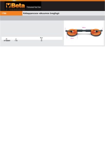 Beta 1766 Kéttappancsos vákuumos üvegfogó