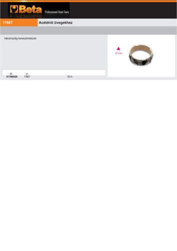 Beta 1766T Acéldrót üvegekhez