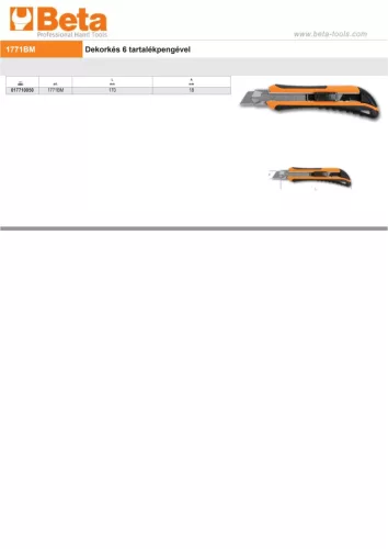 Beta 1771BM Dekorkés 6 tartalékpengével