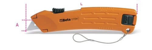 Beta 1772HHS Kés behúzható pengével, 1 tartalék pengével H-SAFE