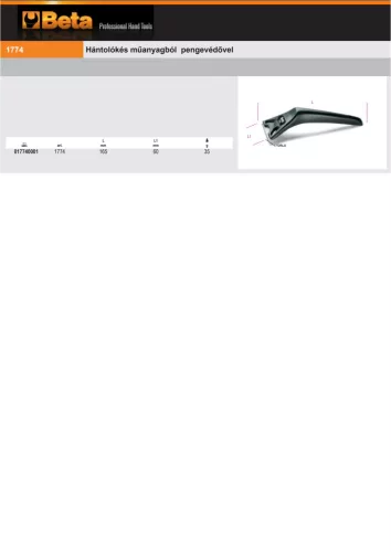 Beta 1774 Hántolókés műanyagból pengevédővel