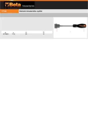 Beta 1774A Hántoló bimateriális nyéllel