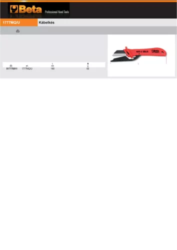 Beta 1777MQ/U Kábelkés