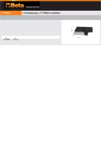 Beta 1777RL/U 4 Tartalékpenge a Beta 1777MQ/U modellhez