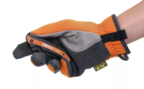 Beta 1778M7 Behajtható pengéjű kés, rozsdamentes acél mini penge, üvegszál betétes markolat • tokban