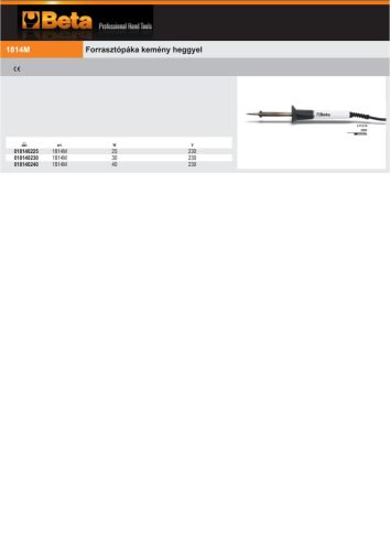 Beta 1814M 25 Forrasztópáka kemény heggyel 25W
