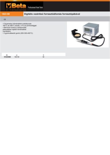 Beta 1823 60 Digitális vezérlésű forrasztóállomás forrasztópákával 60W