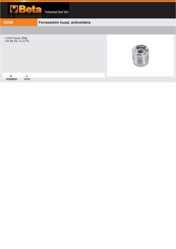Beta 1825B Forrasztóón huzal, antioxidáns