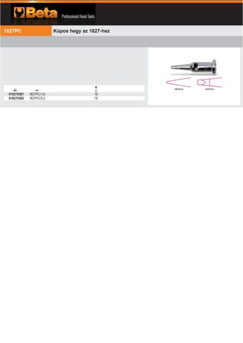 Beta 1827PC 3,2 Kúpos hegy a Beta 1827 termékhez