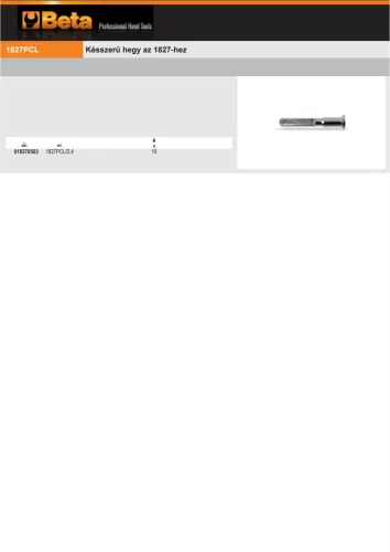 Beta 1827PCL 2,4 Késszerű hegy a Beta 1827 termékhez