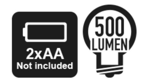 Beta 1833S LED zseblámpa intenzív fényerővel, robusztus eloxált alumíniumból, 500 lumenig