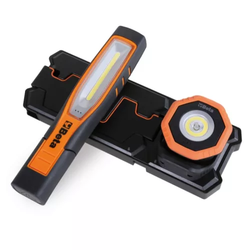Beta 1838POCKET Csuklós LED zsebreflektor kettős világítással és vezetéknélküli töltővel