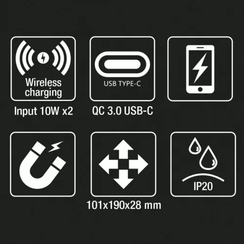 Beta 1839BRW Vezetéknélküli töltő állomás, a Beta 1838POCKET és 1838SW szerelőlámpával kompatibilis