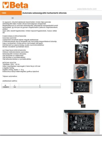 Beta 1885  Automata sebességváltó karbantartó állomás