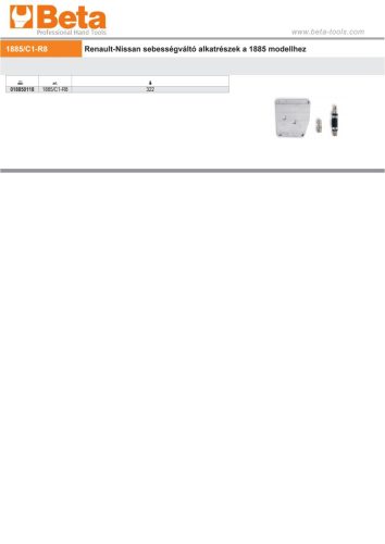 Beta 1885/C1-R8 Renault-Nissan sebességváltó alkatrészek a Beta 1885 modellhez