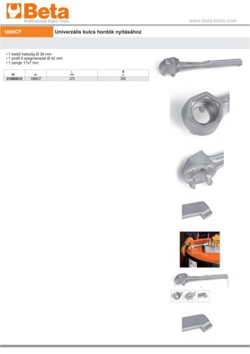 Beta 1889CF Univerzális kulcs hordók nyitásához