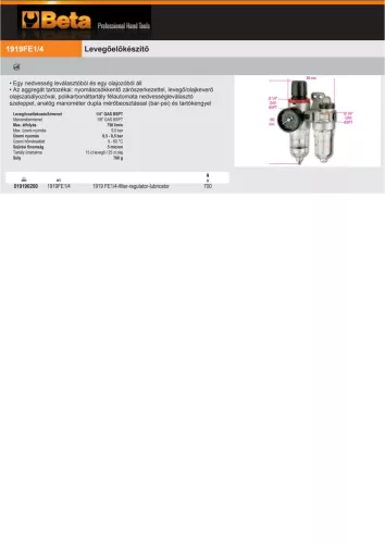 Beta 1919FE1/4 Levegőelőkészítő