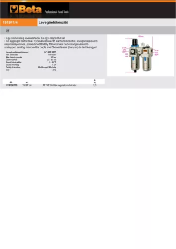 Beta 1919F1/4 Levegőelőkészítő 1/4"