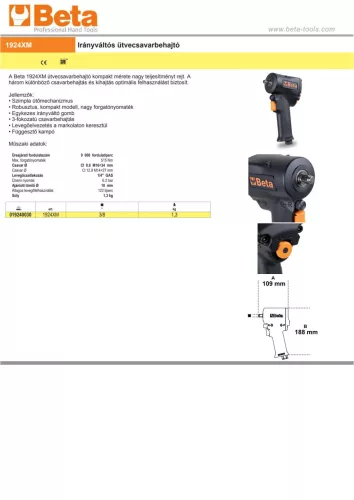 Beta 1924XM Irányváltós ütvecsavarbehajtó