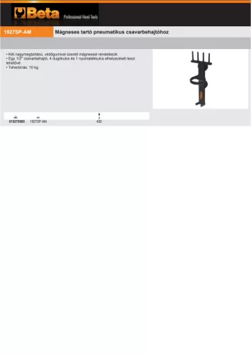Beta 1927SP-AM Mágneses tartó pneumatikus csavarbehajtóhoz