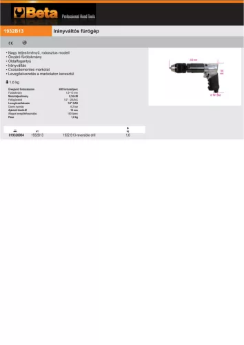 Beta 1932B13 Irányváltós fúrógép