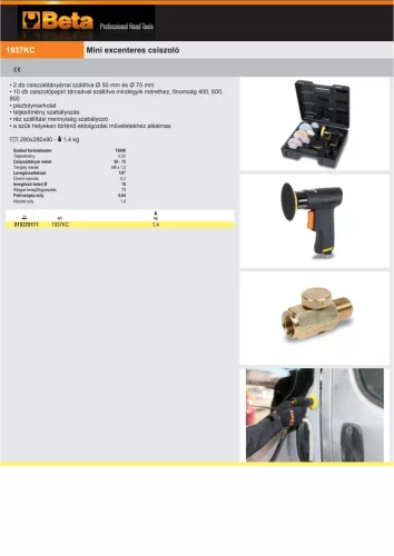 Beta 1937KC Mini excenteres csiszoló