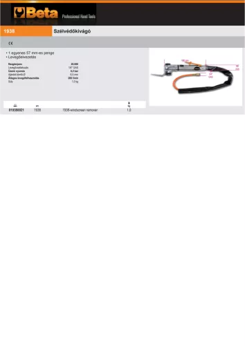 Beta 1938 Szélvédőkivágó