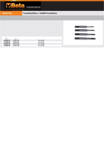 Beta 1946KF/M4 Tie-rod M4 M4