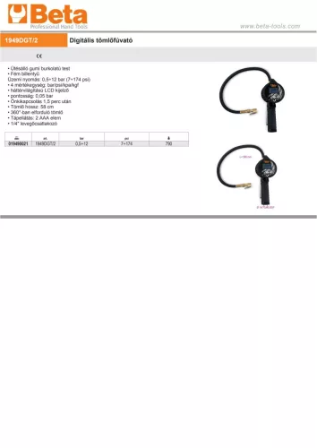 Beta 1949DGT/2 Digitális tömlőfúvató