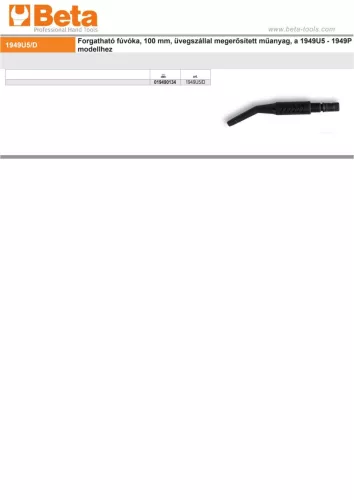 Beta 1949U5/D Forgatható fúvóka, 100 mm, üvegszállal megerősített műanyag, a Beta 1949U5 modellhez