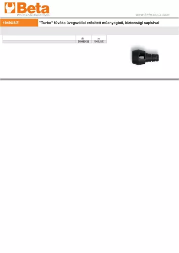 Beta 1949U5/E "Turbo” fúvóka üvegszállal erősített műanyagból, biztonsági sapkával