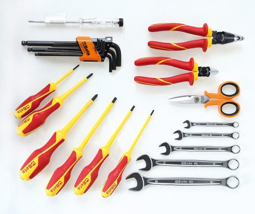 Beta 2001/BZV24 MQ 24 részes szerszámkészlet villanyszereléshez összehajtható táskában