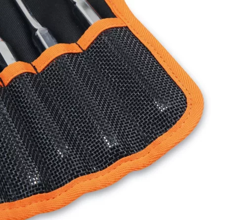 Beta 2002/BV6 Tartós poliészterből készült összetekerhető 6 zsebes szerszámtok, ÜRES