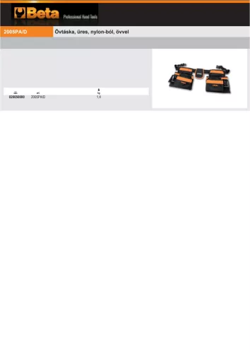Beta 2005PA/D Övtáska, nylon-ból, övvel ÜRES