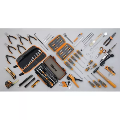 Beta 2033LEL/B 98 részes szerszámkészlet műszerészeknek és villanyszerelőknek alumínium szerszámtáskában