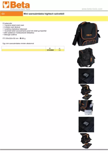 Beta C3 Mini szerszámtáska hightech szövetből