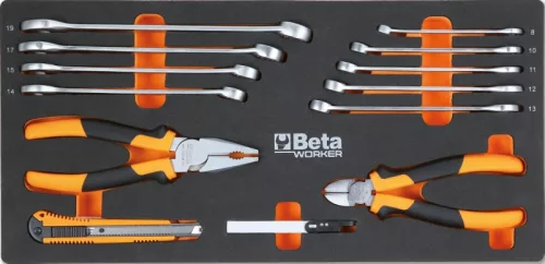 Beta BW 2200E/21 Worker 3 fiókos szerszámos láda 159 darabos szerszámkészlettel