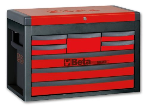Beta RSC23C-R 8 fiókos szerszámosláda ÜRES piros-fekete