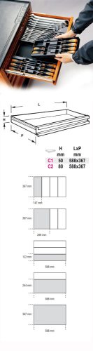 Beta TV145 Kemény hőformált műanyag tálca ÜRES