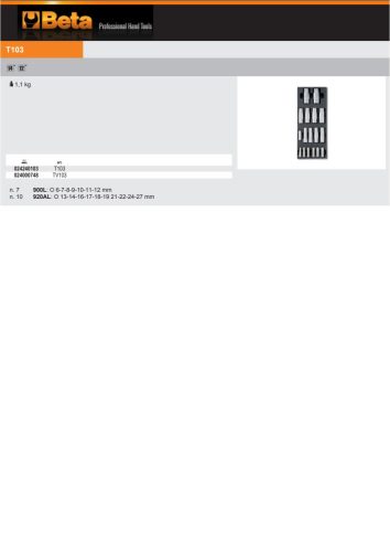 Beta TV103 Kemény hőformált műanyag tálca ÜRES