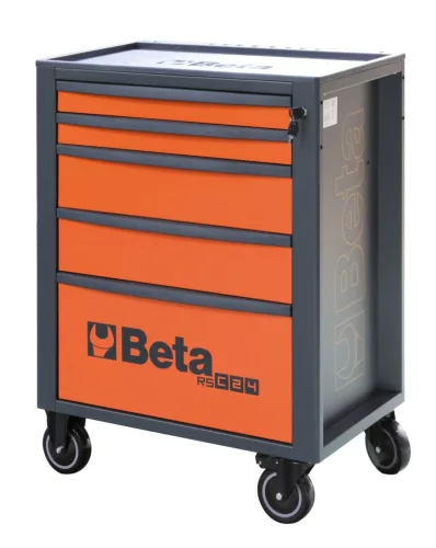 Beta RSC24/5-FO 5 fiókos szerszámosláda ÜRES narancs
