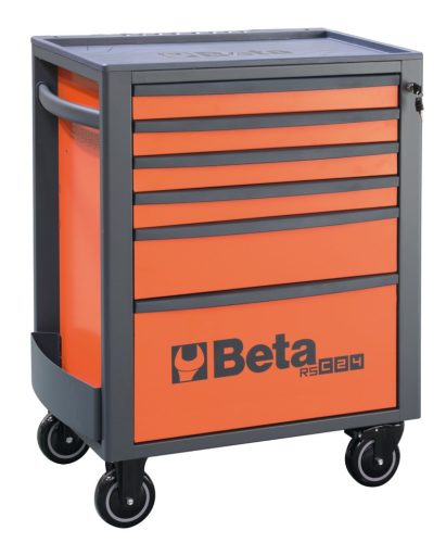 Beta RSC24/6-FO 6 fiókos szerszámosláda ÜRES narancs