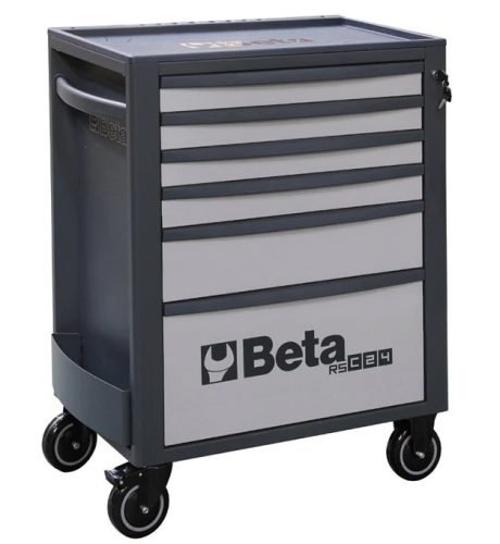 Beta RSC24/6-G 6 fiókos szerszámosláda ÜRES fehér alumínium/antracit