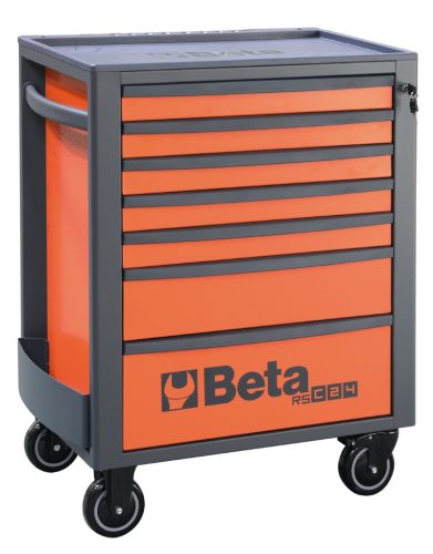 Beta RSC24/7-FO 7 fiókos szerszámosláda ÜRES narancs