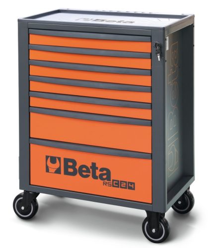 Beta RSC24/7-FO 7 fiókos szerszámosláda ÜRES narancs