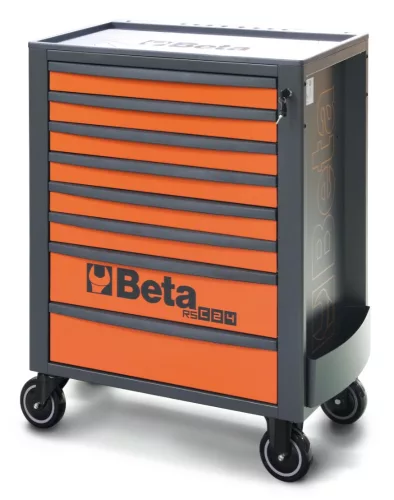 Beta RSC24/8-FO 8 fiókos szerszámosláda ÜRES narancs