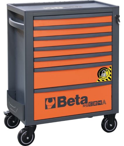 Beta RSC24A/7-O 7 fiókos szerszámkocsi borulásgátló rendszerrel ÜRES narancs