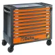 Beta RSC24AXL/9-O 9 fiókos szerszámkocsi borulásgátló rendszerrel, hosszú modell ÜRES narancs